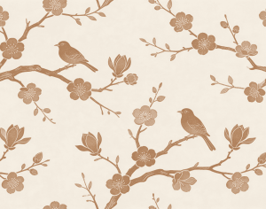 ModernAnimal And Plant Pattern Wallpaper