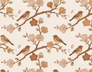 ModernAnimal And Plant Pattern Wallpaper