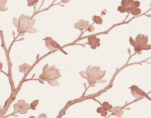 ModernAnimal And Plant Pattern Wallpaper