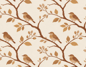 ModernAnimal And Plant Pattern Wallpaper