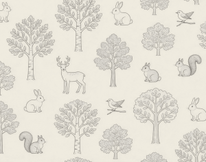 ModernAnimal And Plant Pattern Wallpaper