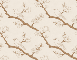 ModernAnimal And Plant Pattern Wallpaper