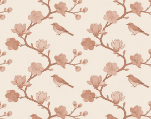 ModernAnimal And Plant Pattern Wallpaper