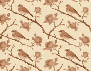ModernAnimal And Plant Pattern Wallpaper