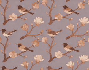 ModernAnimal And Plant Pattern Wallpaper