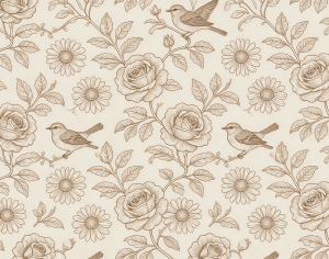 ModernAnimal And Plant Pattern Wallpaper