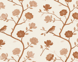 ModernAnimal And Plant Pattern Wallpaper