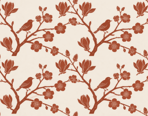 ModernAnimal And Plant Pattern Wallpaper