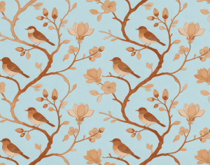 ModernAnimal And Plant Pattern Wallpaper
