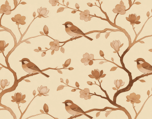 ModernAnimal And Plant Pattern Wallpaper