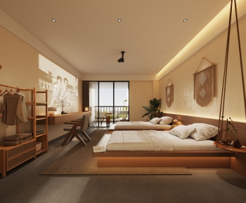 Wabi-sabi Style Guest Room-ID:444845914