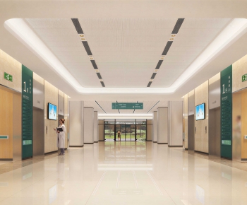 Modern Hospital Hall-ID:781749012