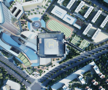 Modern Architectural Bird's-eye View Planning-ID:503222949