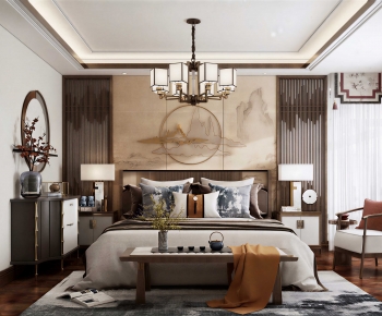 New Chinese Style Bedroom-ID:397629983