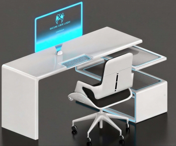 Modern Office Desk And Chair-ID:394938959