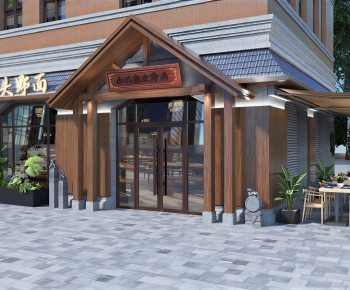 New Chinese Style Facade Element-ID:646698001