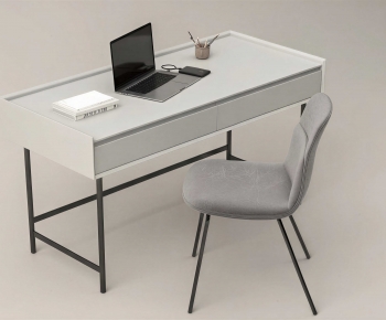 Modern Computer Desk And Chair-ID:647804989