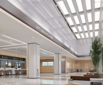 Modern Hospital Hall-ID:550990164