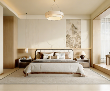 New Chinese Style Bedroom-ID:726869135