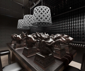 New Chinese Style Wine Cellar/Wine Tasting Room-ID:312438964