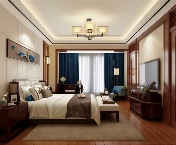 New Chinese Style Bedroom-ID:657258992