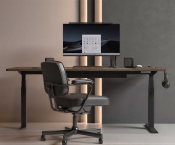 Modern Office Desk And Chair-ID:289309987