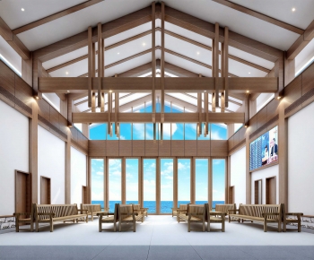 Modern Office Reception Desk-ID:707150948