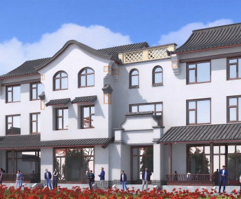 New Chinese Style Appearance Of Commercial Building-ID:417289976