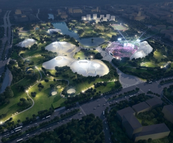 Modern Architectural Bird's-eye View Planning-ID:450479035