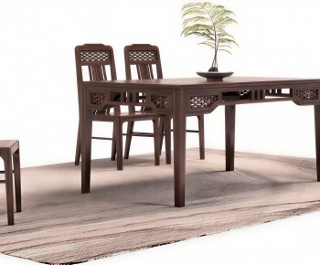 New Chinese Style Dining Table And Chairs-ID:233056073
