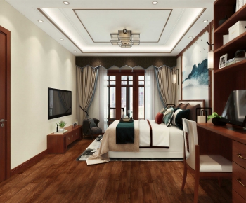 New Chinese Style Bedroom-ID:160243032