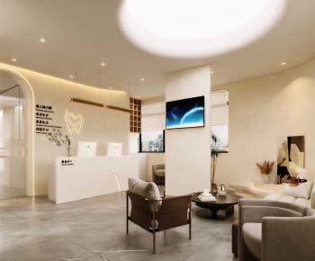 Modern Office Reception Desk-ID:849895005