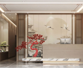 New Chinese Style Office Reception Desk-ID:575794944