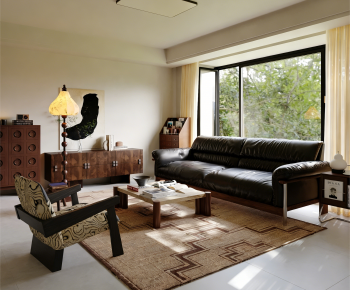 Wabi-sabi Style A Living Room-ID:370419039