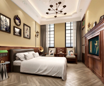 Retro Style Bedroom-ID:681654932
