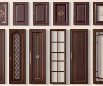 New Chinese Style Single Door-ID:204148054