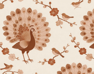 ModernAnimal And Plant Pattern Wallpaper