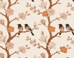 ModernAnimal And Plant Pattern Wallpaper