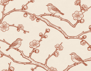 ModernAnimal And Plant Pattern Wallpaper
