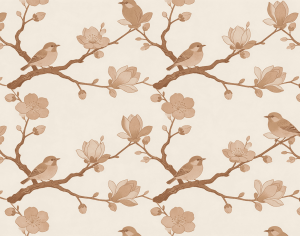 ModernAnimal And Plant Pattern Wallpaper