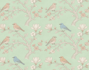 ModernAnimal And Plant Pattern Wallpaper