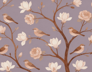 ModernAnimal And Plant Pattern Wallpaper