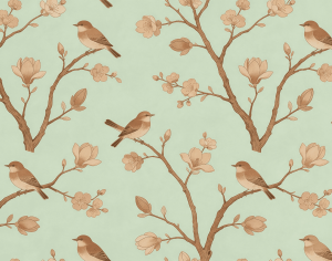 ModernAnimal And Plant Pattern Wallpaper