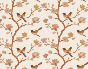 ModernAnimal And Plant Pattern Wallpaper