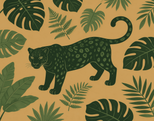 ModernAnimal And Plant Pattern Wallpaper