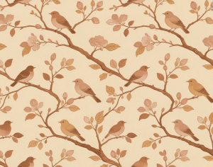 ModernAnimal And Plant Pattern Wallpaper
