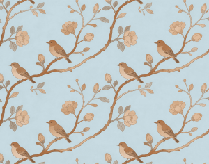 ModernAnimal And Plant Pattern Wallpaper