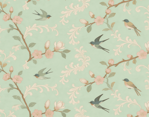 ModernAnimal And Plant Pattern Wallpaper
