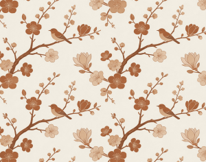 ModernAnimal And Plant Pattern Wallpaper