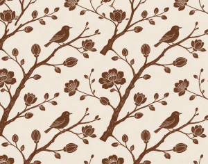 ModernAnimal And Plant Pattern Wallpaper